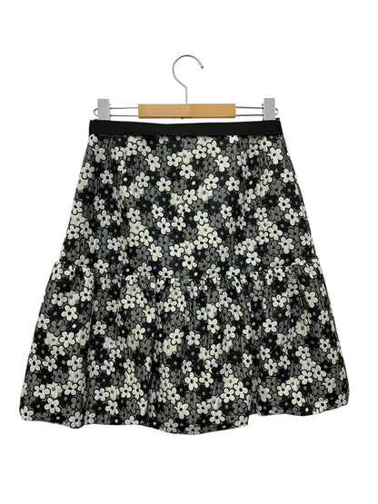 エムズグレイシー 327517 スカート 38 グレー ラメ フラワーモチーフ バルーン ITTZVWJ20LP4 【SALE】