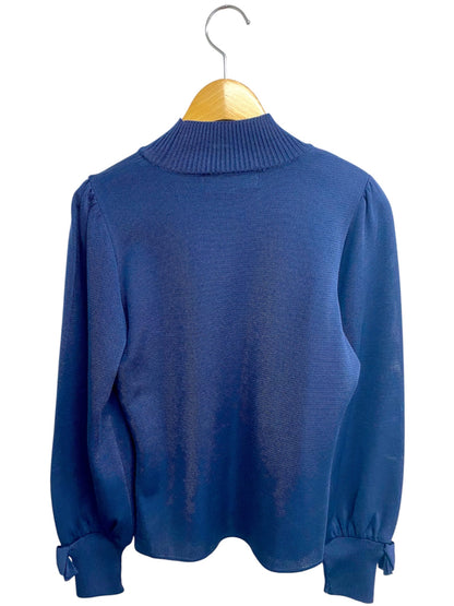 エムズグレイシー Hi Neck Black Knit 818514 ニット セーター 38 ネイビー ハイネック ITB4X3H8E704