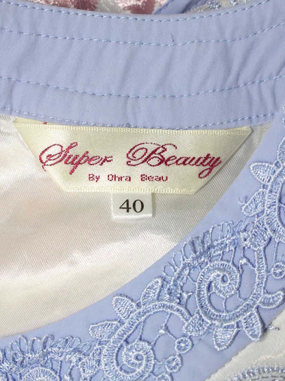 スーパービューティー ワンピース 40 ライトパープル/ピンク フラワーモチーフ 刺繍 IT99PCX2WULS