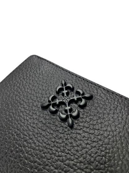 ラシット モノグラムプレート ハーフウォレット SO-376 二つ折り財布 ブラック レザー ITHXTG70DJM0