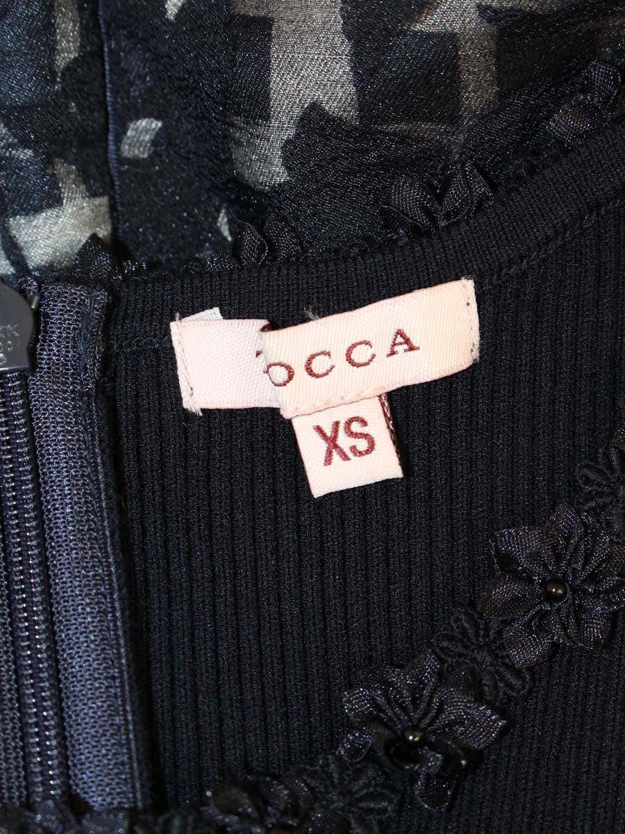 トッカ CKRTOLS0051 ワンピース XS ネイビー フラワーモチーフ ITGTVGQ62SHO