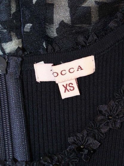 トッカ CKRTOLS0051 ワンピース XS ネイビー フラワーモチーフ ITGTVGQ62SHO