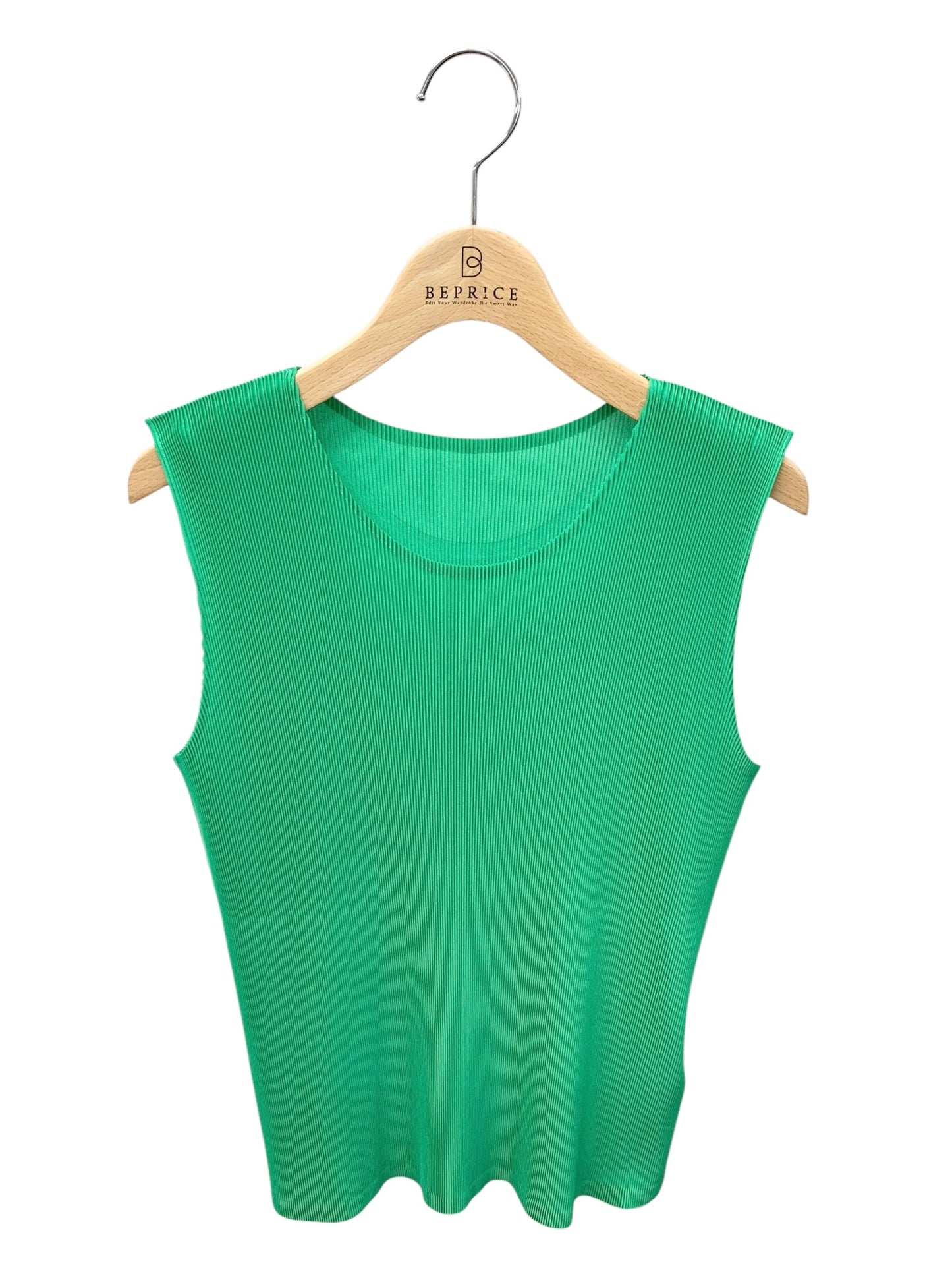 プリーツプリーズイッセイミヤケ PP41FK291 ノースリーブカットソー 3 グリーン ITDVVGXI3SR8