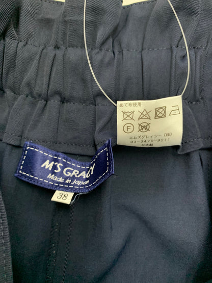 エムズグレイシー Stitch Wide Pants 916302 パンツ 38 ネイビー ITEN7RPZMGOS