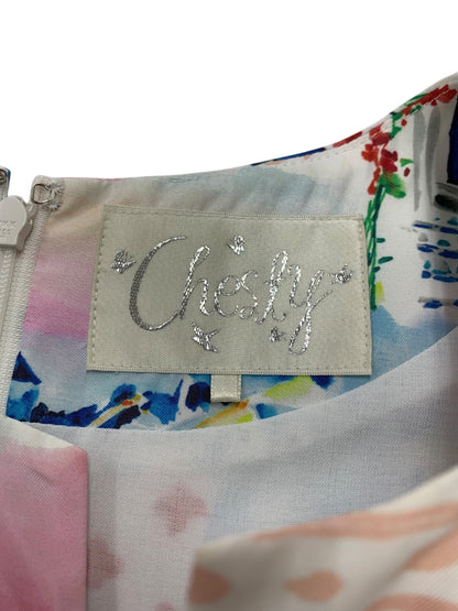 チェスティ 12A515 ワンピース 0 ホワイト 街並みモチーフ ITW22P9JONN6