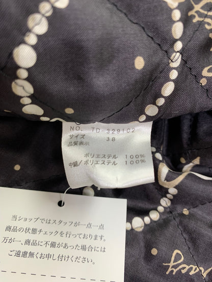 エムズグレイシー 329102 コート 38 ブラック ビジューボタン ライナー付き ITGRYUGQOTOC