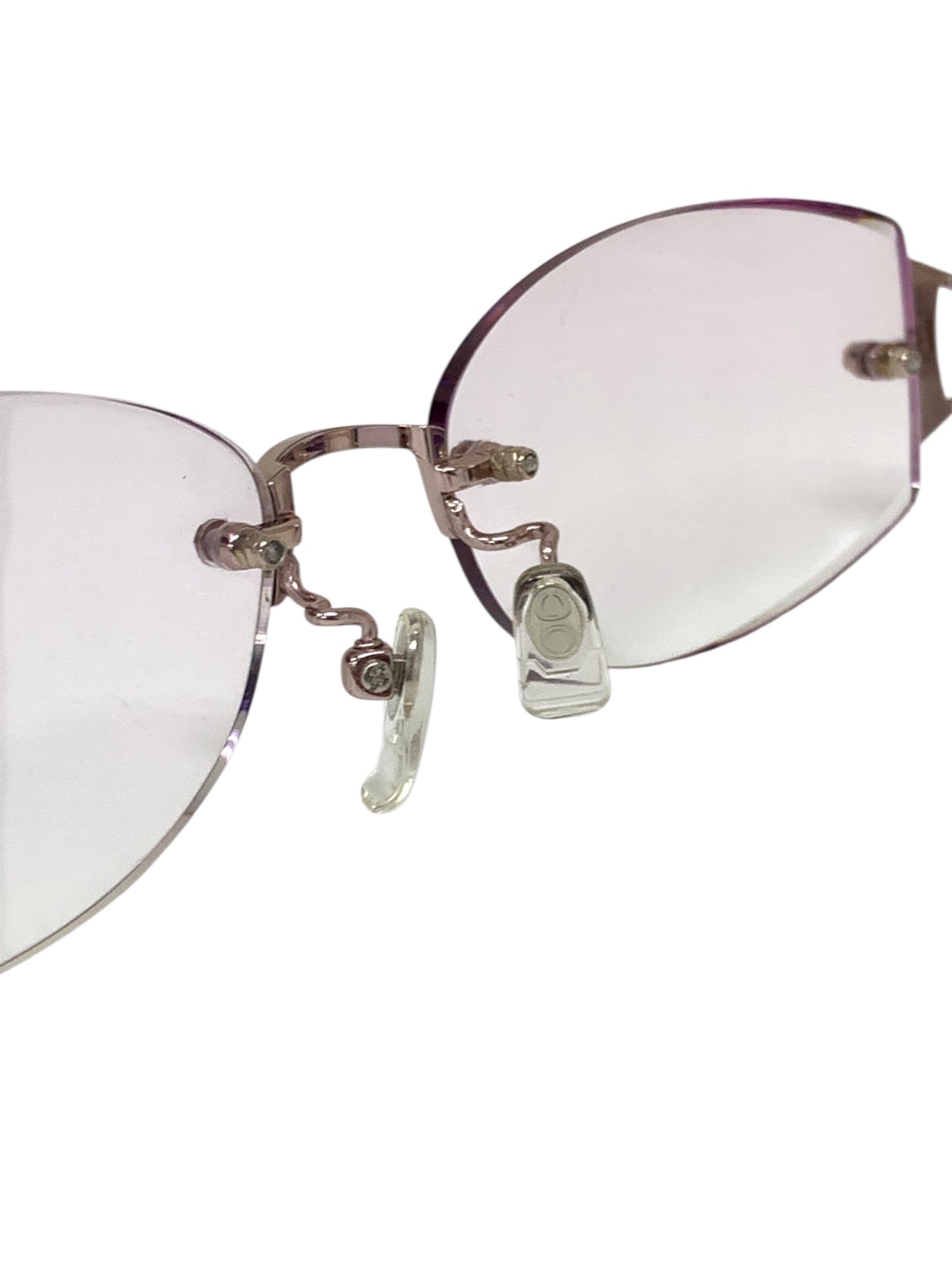 ラインアートシャルマン XL1093　 メガネ ピンク マーブル柄 ラインストーン ITYWN6WDQ97G 【SALE】