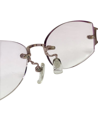 ラインアートシャルマン XL1093　 メガネ ピンク マーブル柄 ラインストーン ITYWN6WDQ97G 【SALE】