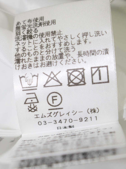 エムズグレイシー 517339 スカート 40 ホワイト フラワーモチーフ 総柄 ITC018WMJ0F4