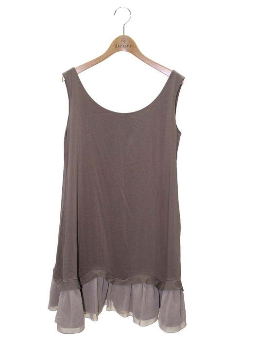 フォクシーニューヨーク シフォンウェーブ 31282 ワンピース 38 グレージュ ITTH5CO47H6I