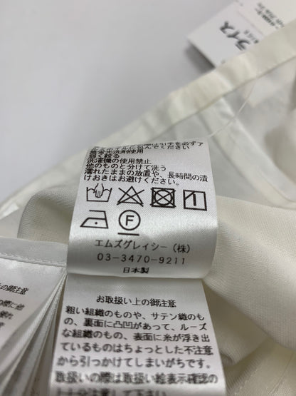エムズグレイシー 414304 カーディガン 40 ホワイト フリル ジップアップ IT84809TRLV0