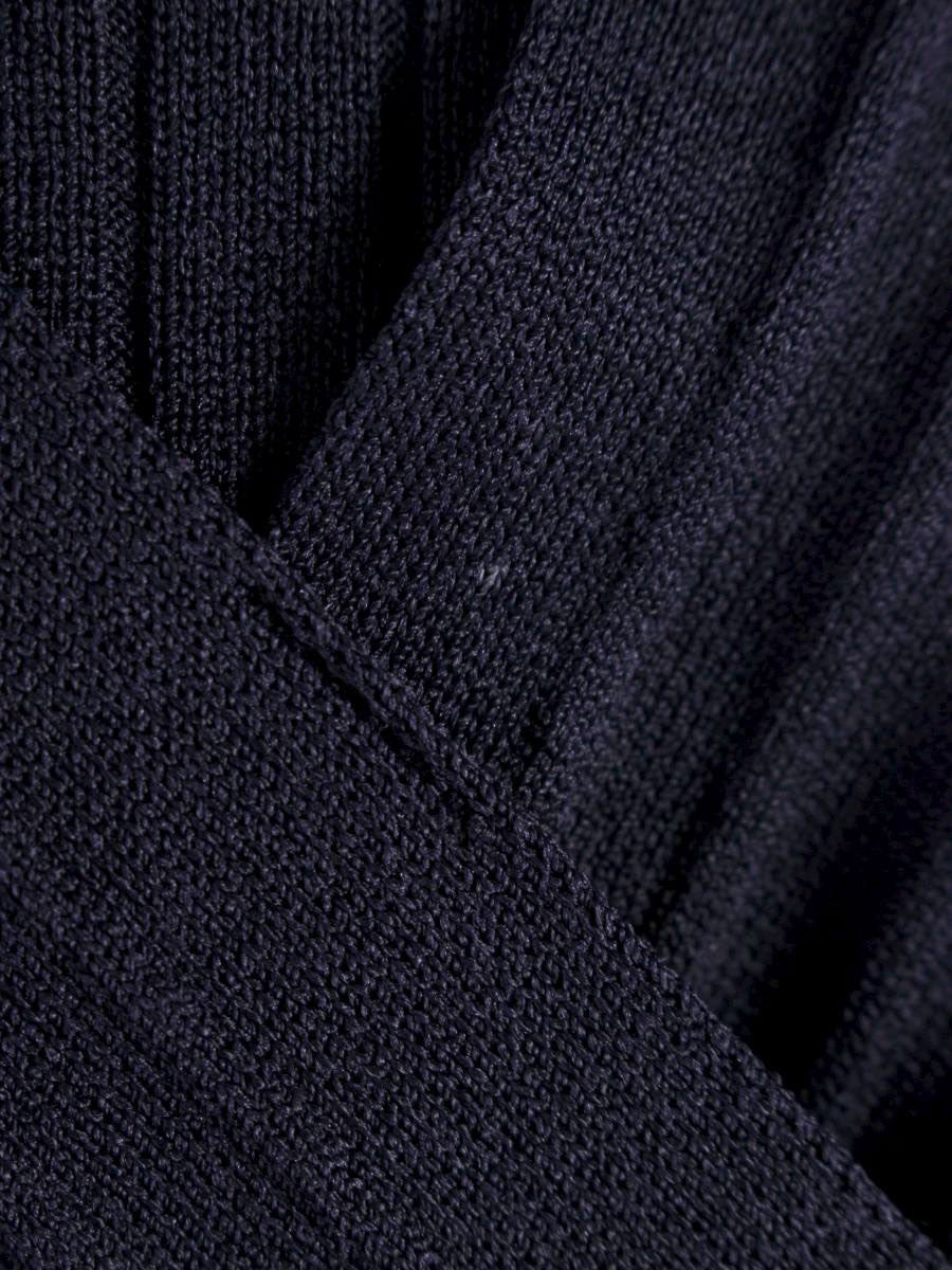 ダイアグラム 39133106-0 ワンピース 36 ネイビー カシュクール ニット IT1FUPB2S6ET