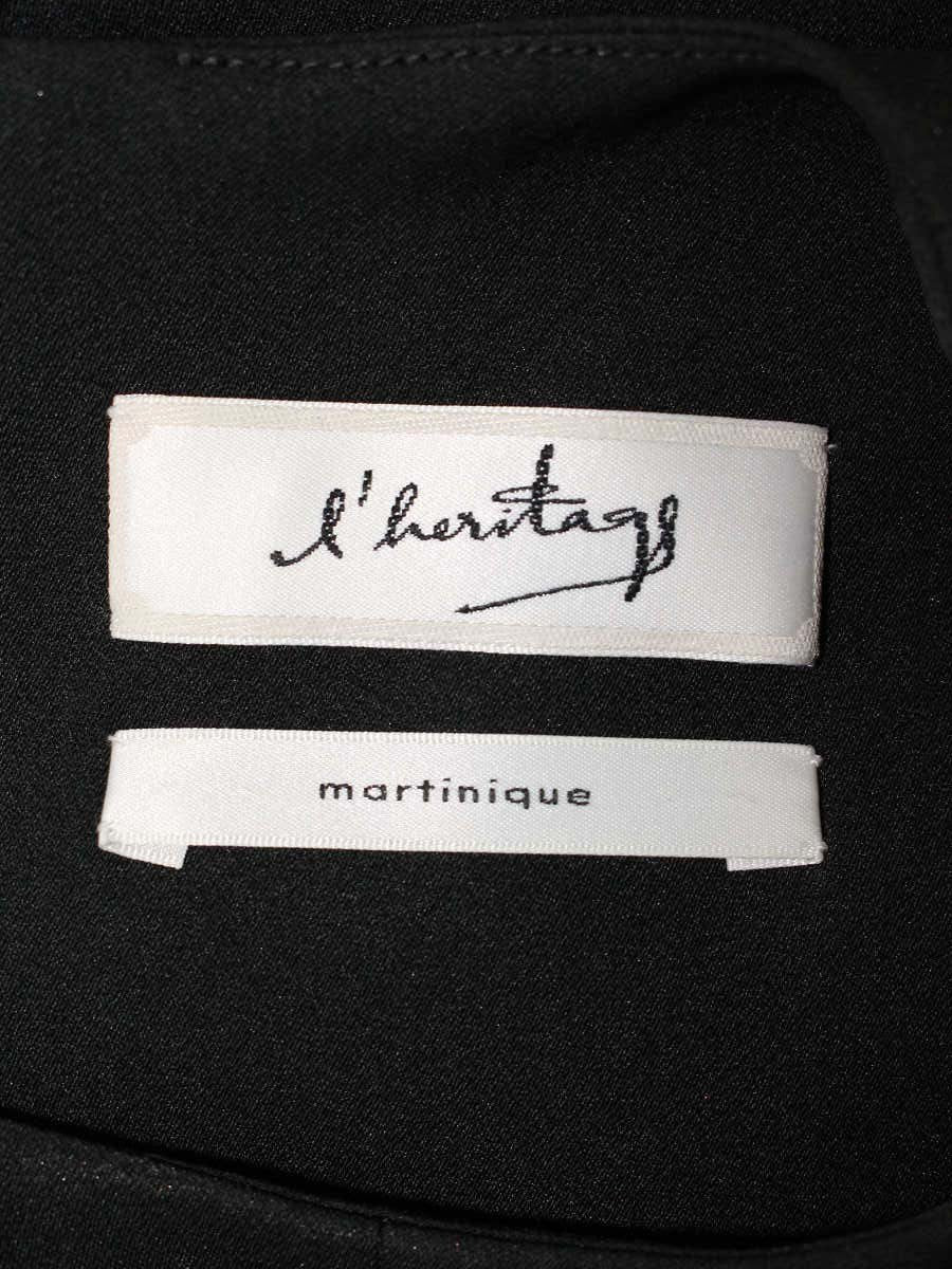 レリタージュ マルティニーク A0326FA ワンピース F ブラック アシンメトリーヘム ノースリーブ ITPUL4S81O2D