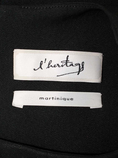 レリタージュ マルティニーク A0326FA ワンピース F ブラック アシンメトリーヘム ノースリーブ ITPUL4S81O2D