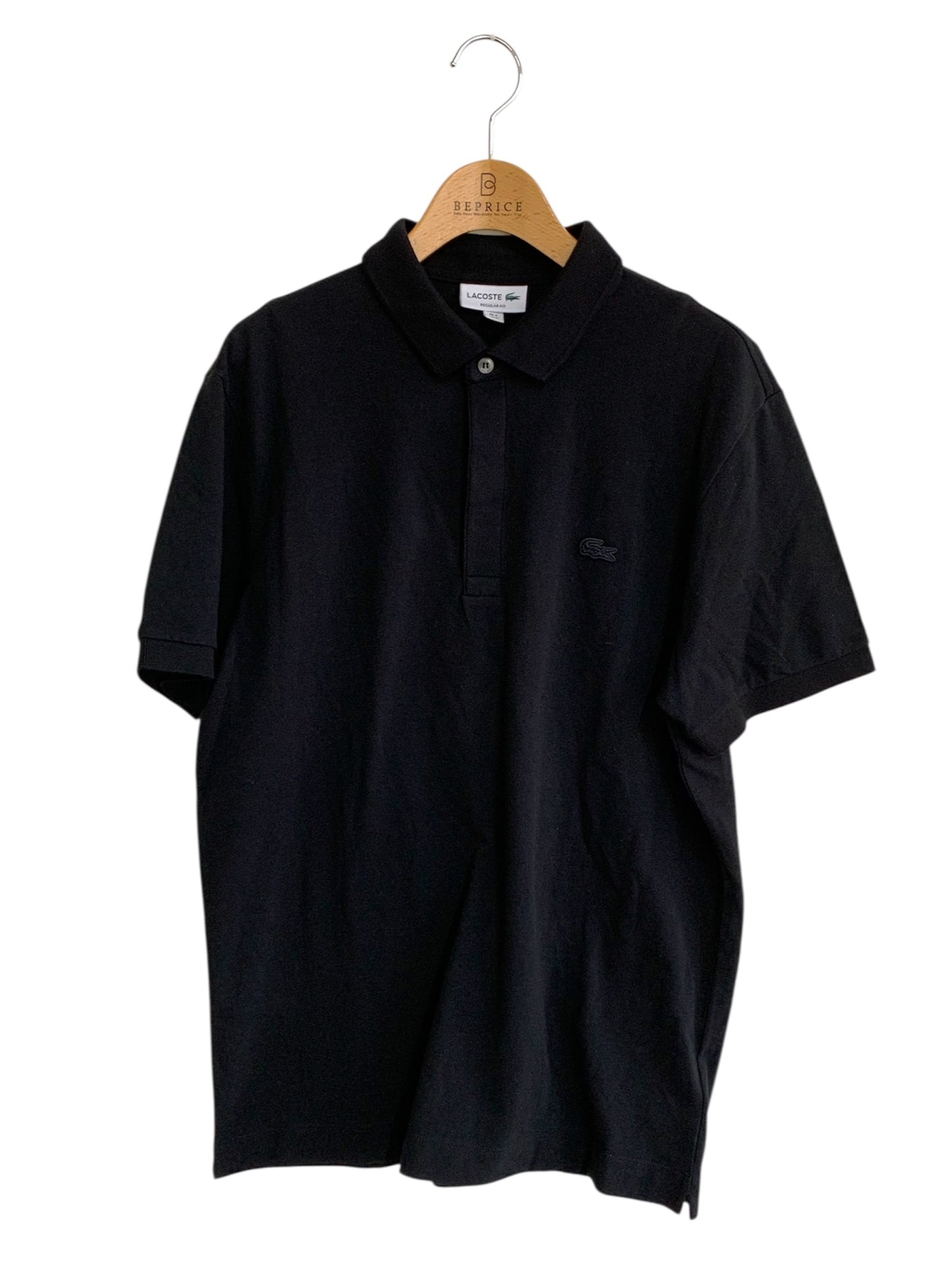 ラコステ レギュラーフィット ストレッチ パリポロシャツ (半袖) PH5522J 4-M ブラック IT7PH0JGWSMK