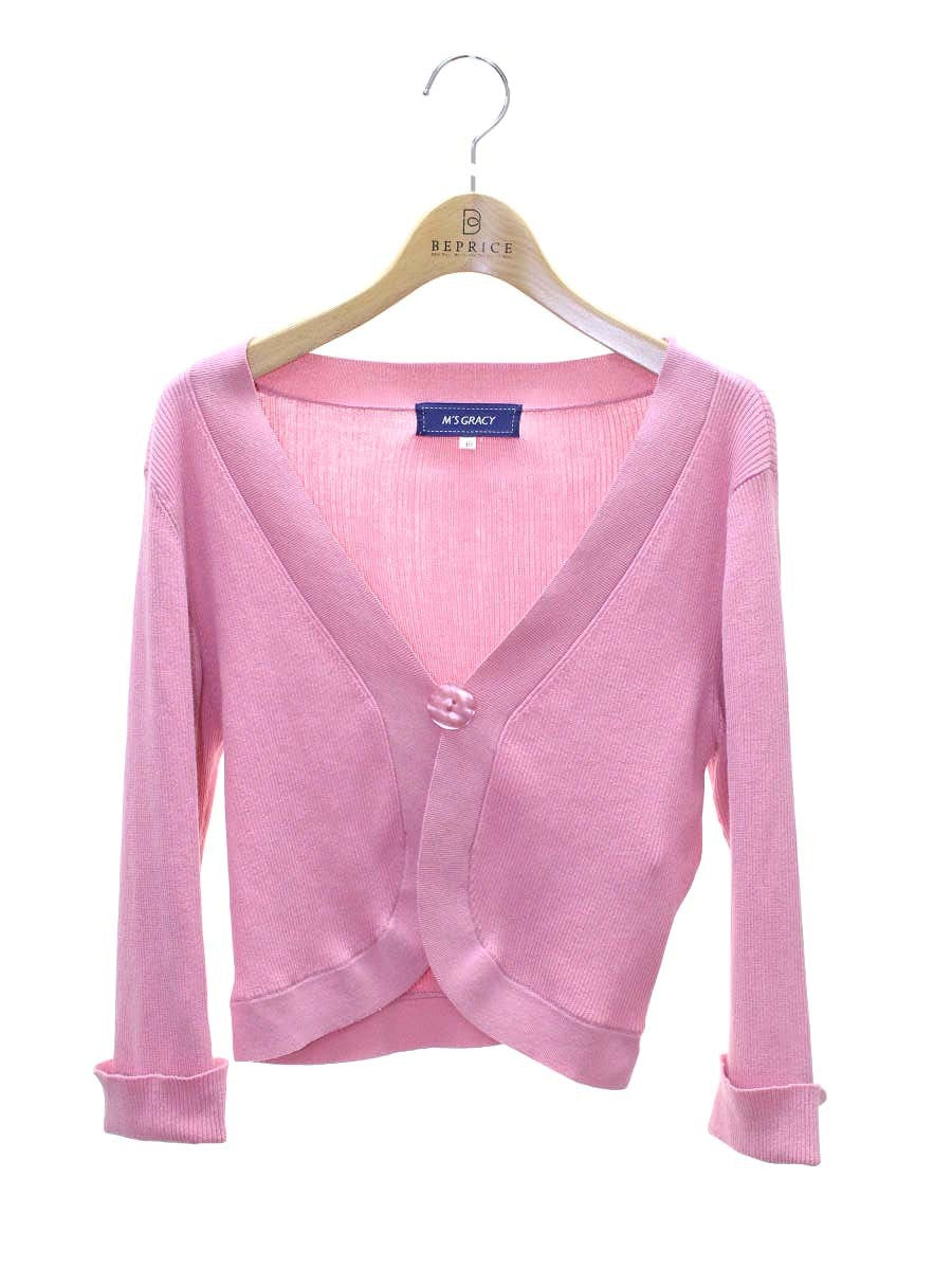 【新品未使用】2023SS エムズグレイシー リブ ペプラム カーディガン 刺繍 crie conforto】シアードッキングペプラムカーディガン｜WOMEN