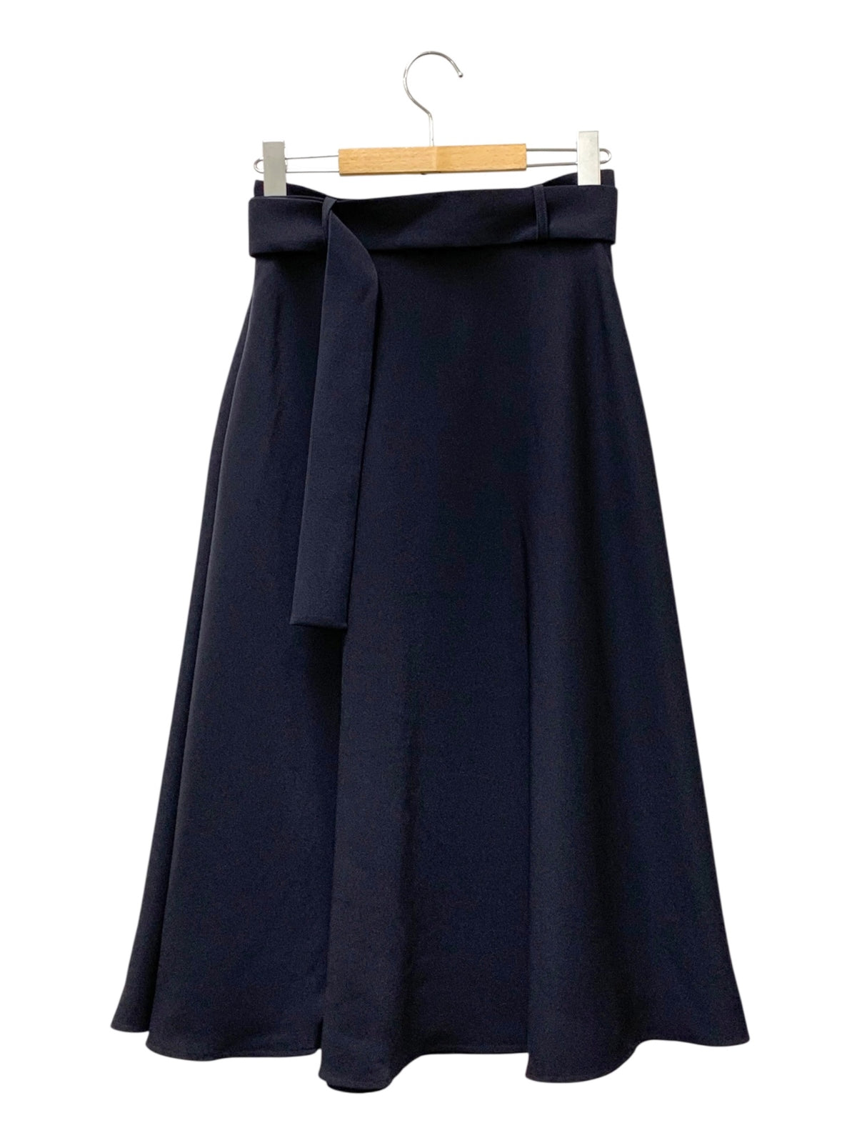アディアム BELTED A-LINE SKIRT 41634 スカート 2 ネイビー 2022年増産品 IT8FG9T6KEUI
