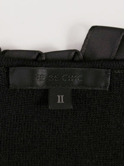 トゥービーシック UD445-252-09 ボレロ 2 ブラック ビーズ リボン ニット カーディガン ITABZSFWL98K