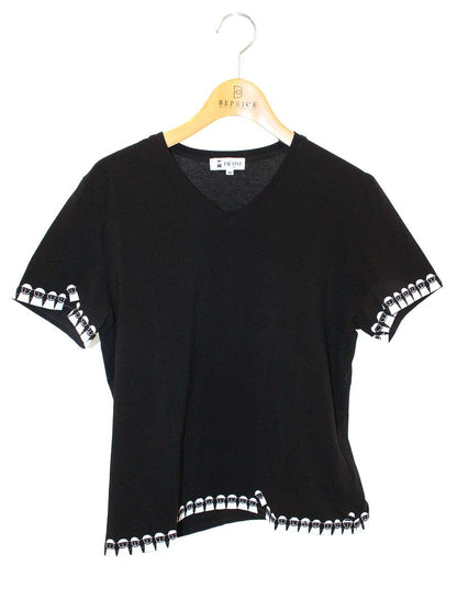 スタジオピッコーネ アルチビオ P359407 Tシャツ 40 ブラック ストレッチ素材 ITYNJ54WXP5G