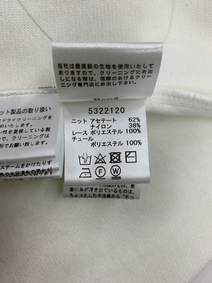 ルネ 5322120 カーディガン 36 ホワイト ジップアップ パフスリーブ レース ITPPYWAPU92E