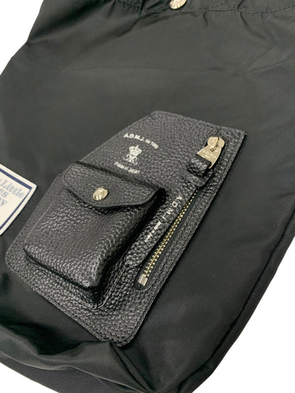 エーディーエムジェイ デービス トートバッグ ブラック ナイロン レザー ITI5EQX3BA36