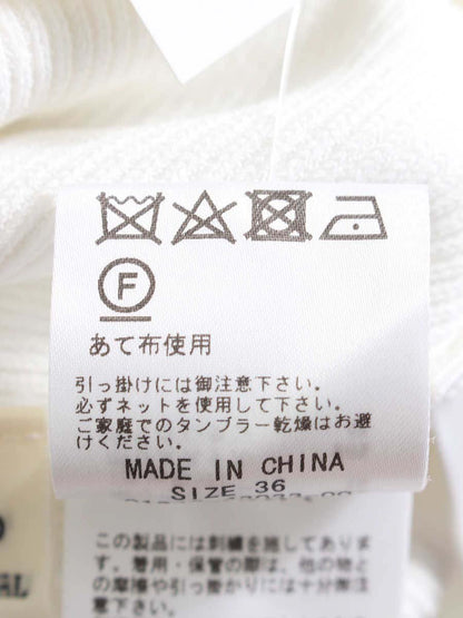 グレースコンチネンタル 刺繍パフスリーブニットトップ 01242 43023 36 ホワイト カットワークレース ‘24SS ITRVPQ1ZP2UP