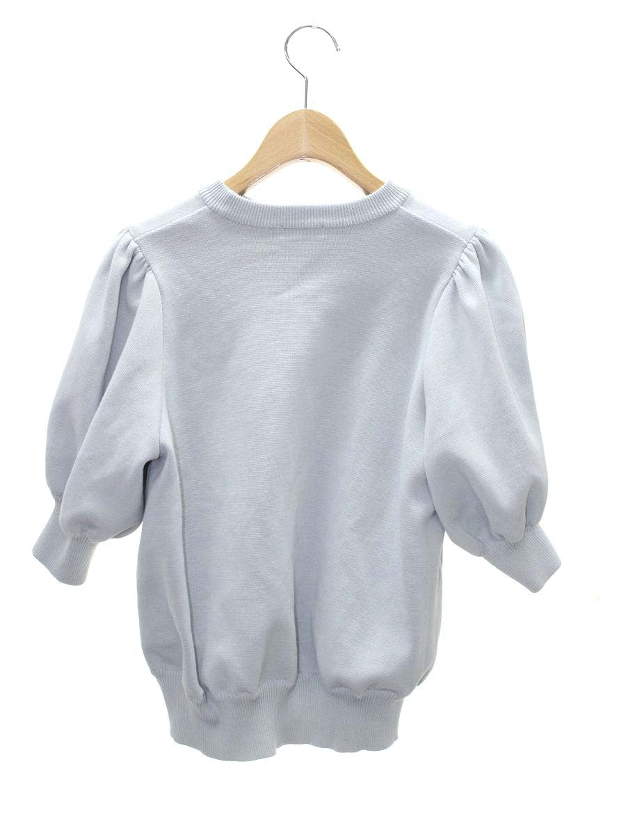 ヨリ YR2131-033SP ニットトップス F グリーン コットンパフスリーブ ITXTN8IZCCFC