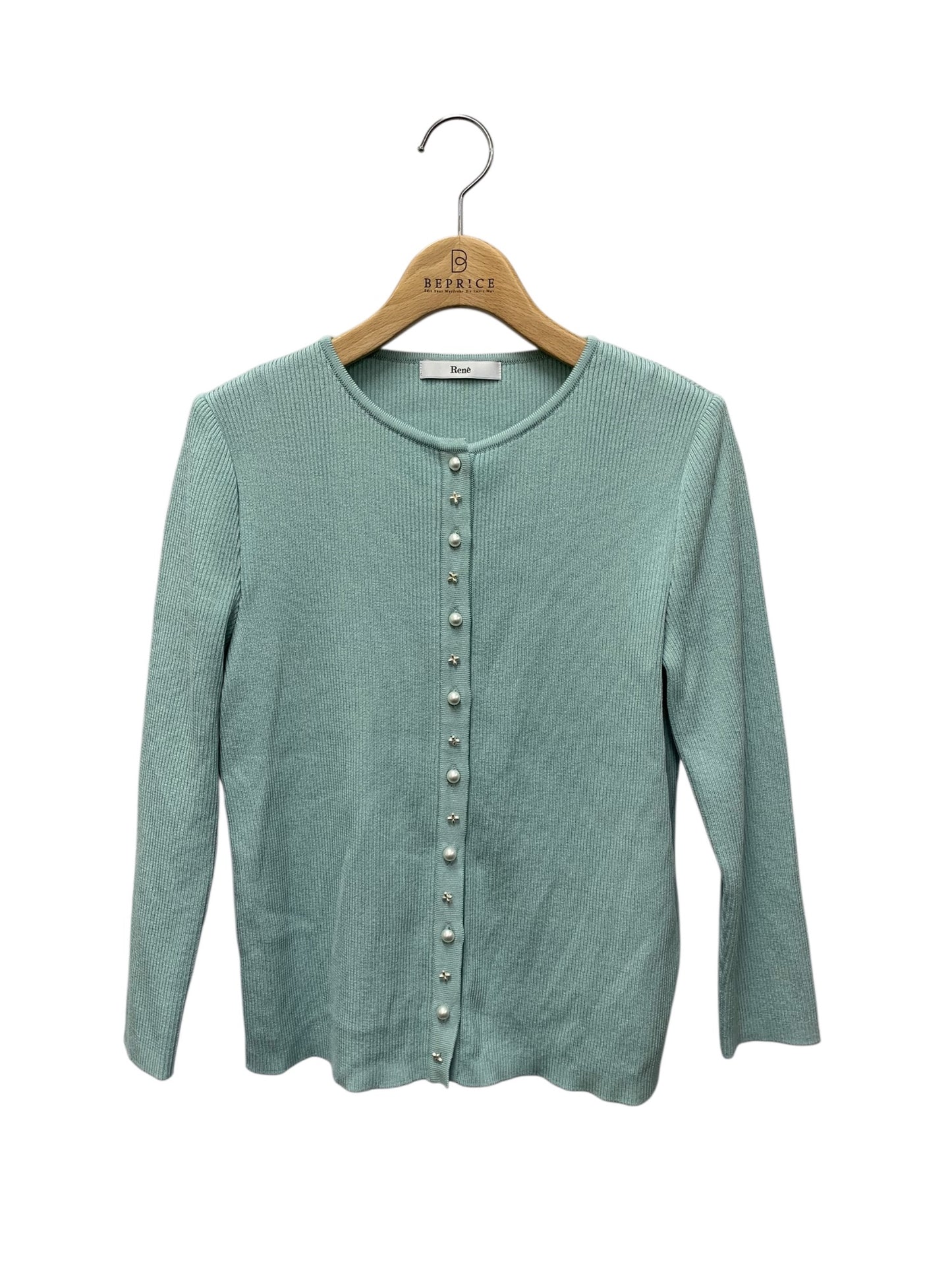 ルネ 6332200 カーディガン 36 ブルー パールボタン ITXOCHJZ1BWW