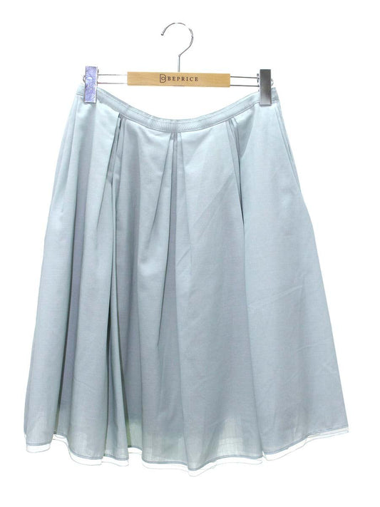 フォクシーブティック 38575 スカート 38 グリーン 38575 Silk Wool Skirt ITX1GC5KOPM8