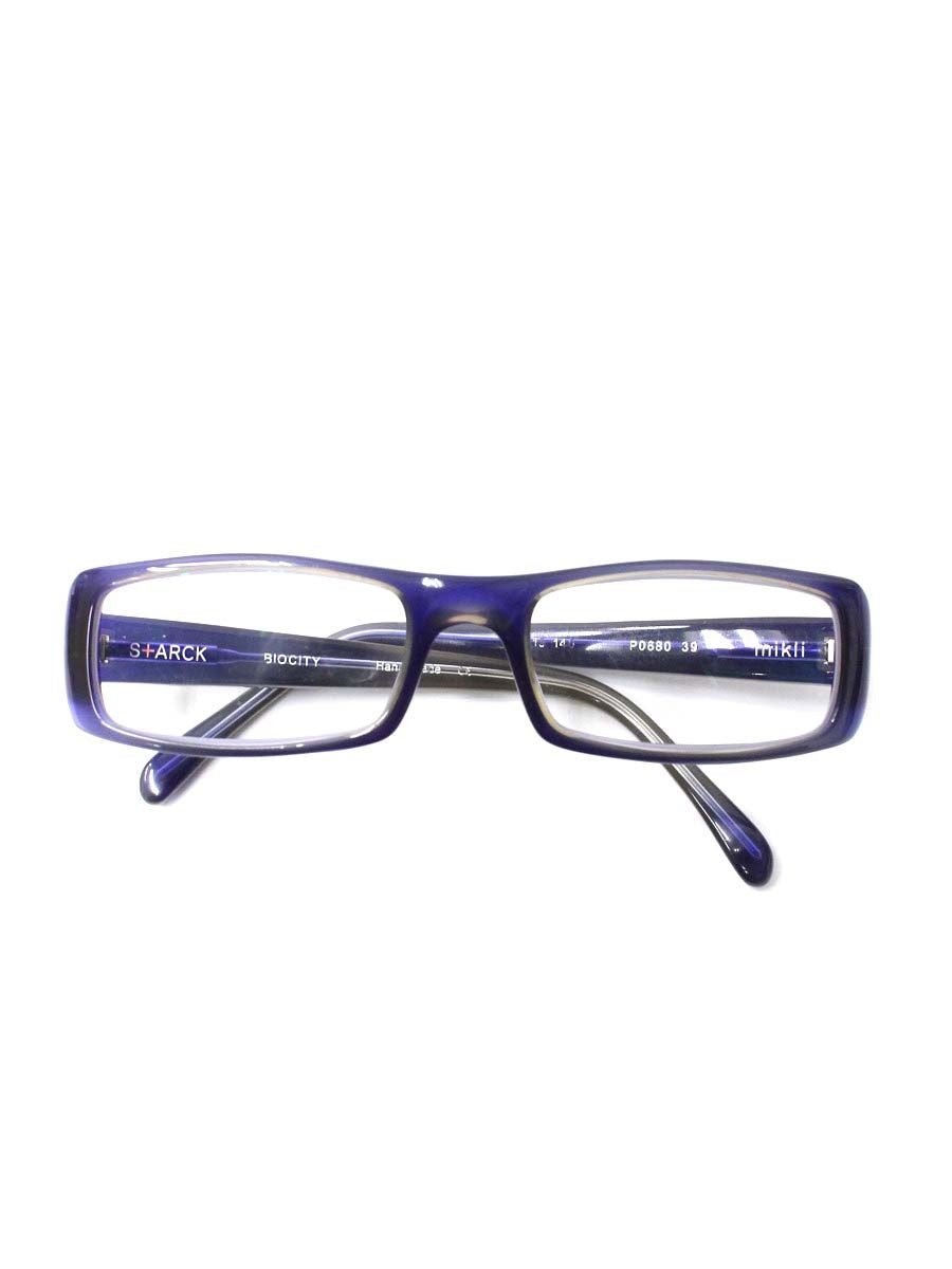アランミクリ STARCK EYES BIOCITY P0680 39 メガネ ネイビー パープル スタルクアイズ セルフレーム フルリム スクエア IT9GJ3ODIEM2