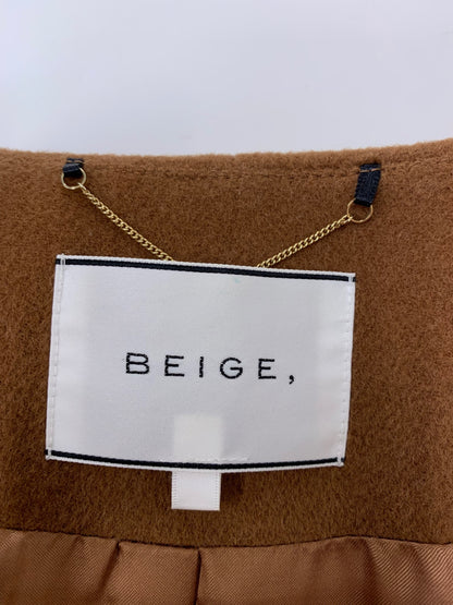 ベイジ BLUNTS  COCWKW0501 ノーカラーコート 0 ブラウン 羊毛 IT3SKE59SV58