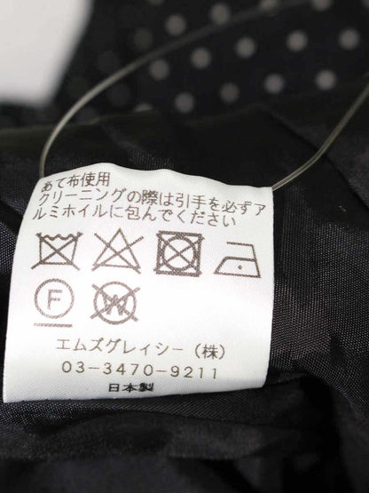 エムズグレイシー 914512 ジャケット 40 ブラック カメリア Wジップ ノーカラー ITS3ZFN4QZOK