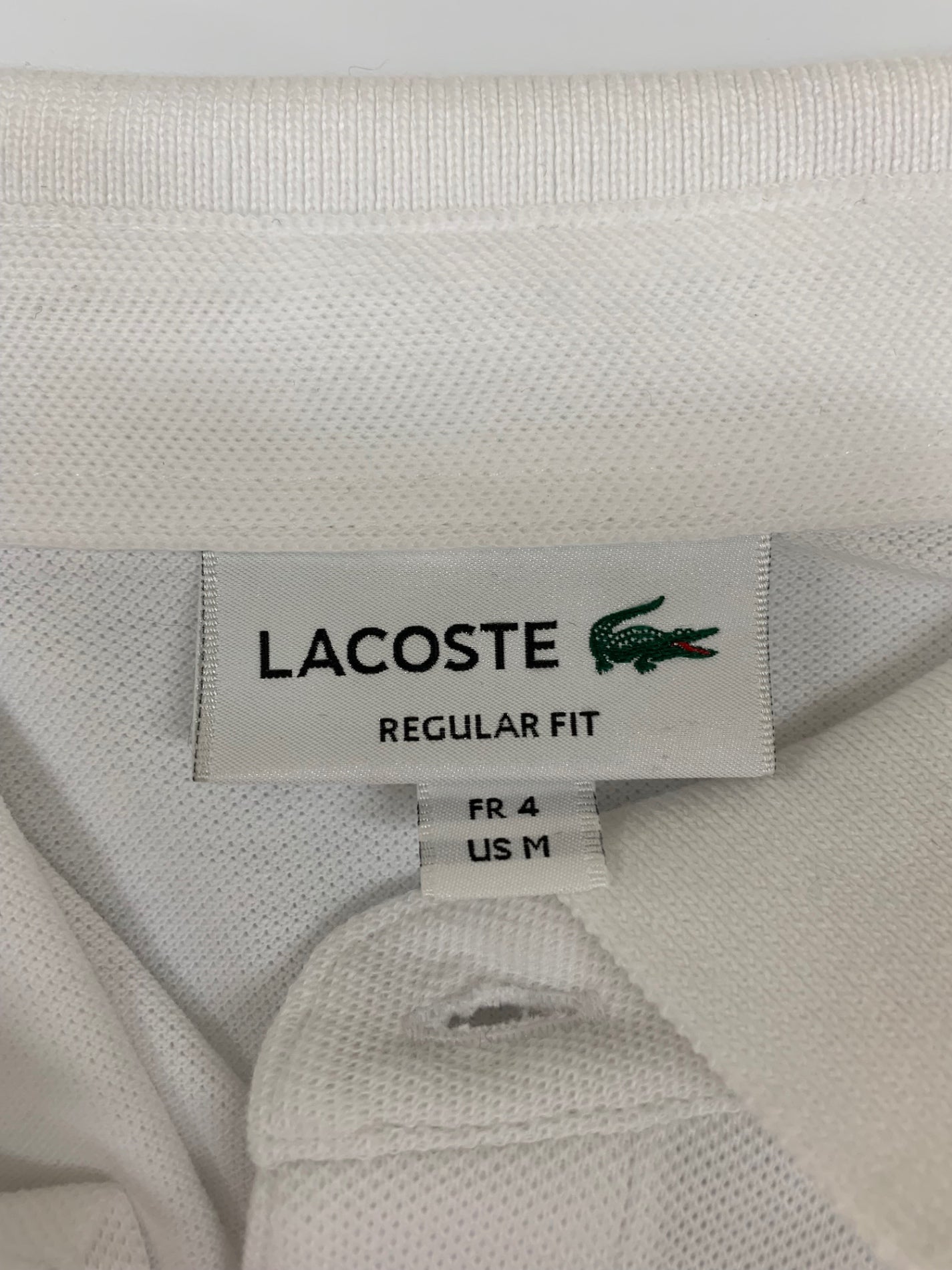 ラコステ レギュラーフィット ストレッチ パリポロシャツ (半袖) PH5522J 4-M ホワイト IT0GDK0ZRFA8