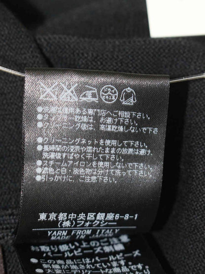 フォクシーブティック Swing Back Knit 36757 ニット 38 ブラック パール IT8ZTTQ7CGA3