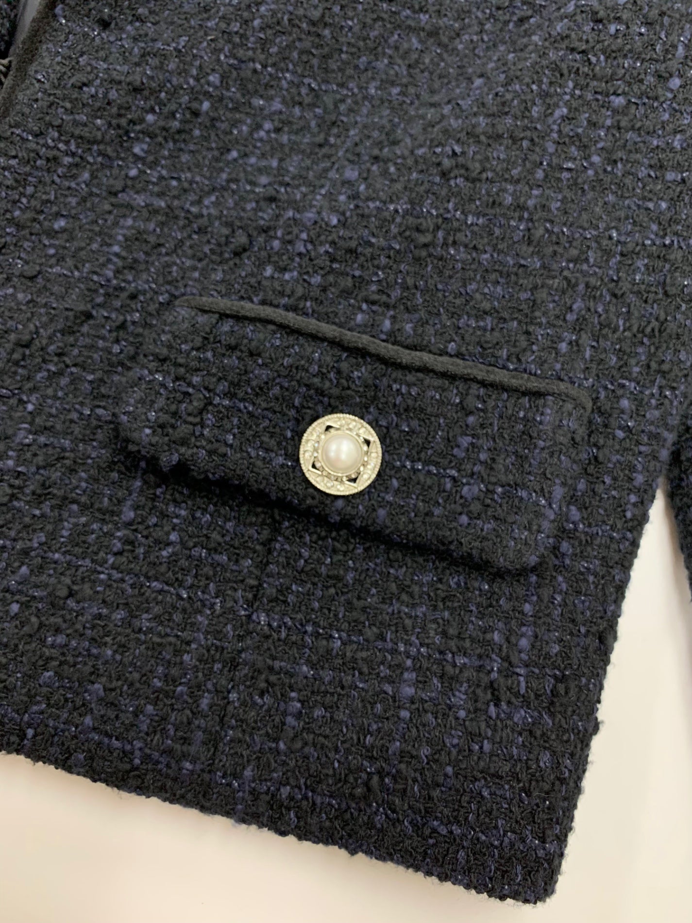 フォクシーブティック ジャケット グレース 37621 38 ネイビー ツイード ITDMDITGXMVA