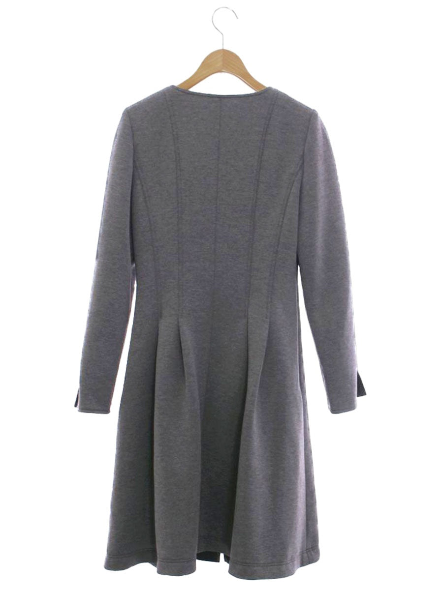 エムズグレイシー 011527 ワンピース 38 グレー カメリアジップ コート