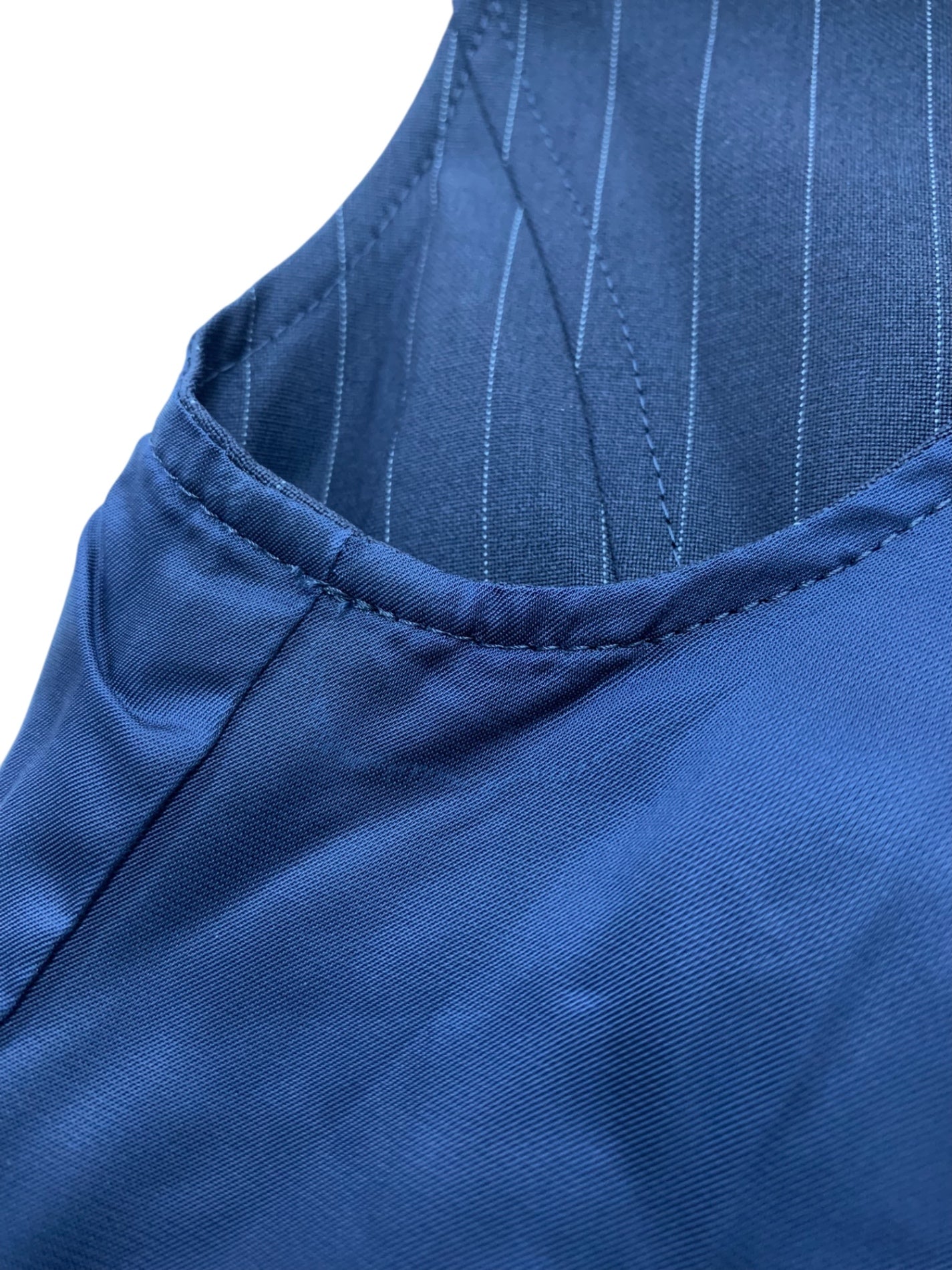 アディアム 42006 ワンピース ネイビー バックジップ ピンストライプ IT814B9F4GHS