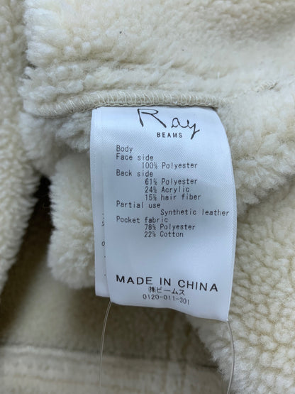 レイビームス フェイクムートンボマーブルゾン 61-18-0008-462 6122A-1547 ブルゾンジャケット フリー ベージュ IT9R4K8SR1FC 【SALE】