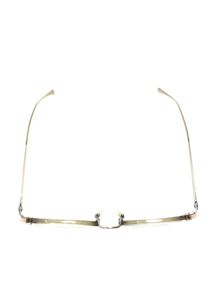 金子眼鏡 designed by UNITED ARROWS Logan メガネ ベージュ コンビフレーム フルリム ボストンシェイプ IT4LPIHYLP1E