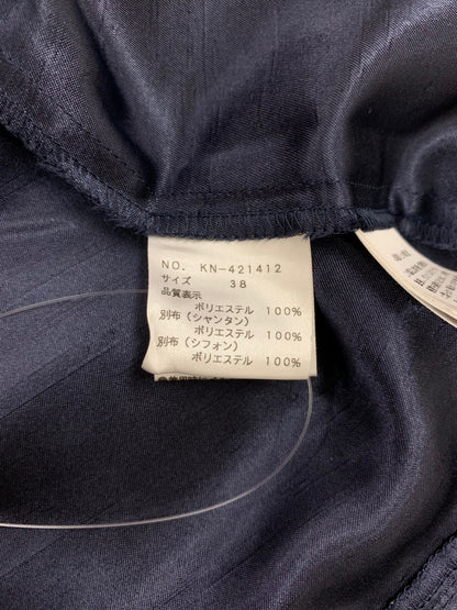 エムズグレイシー 421412 ワンピース 38 ネイビー フラワーモチーフ IT6UTUX2K2MG