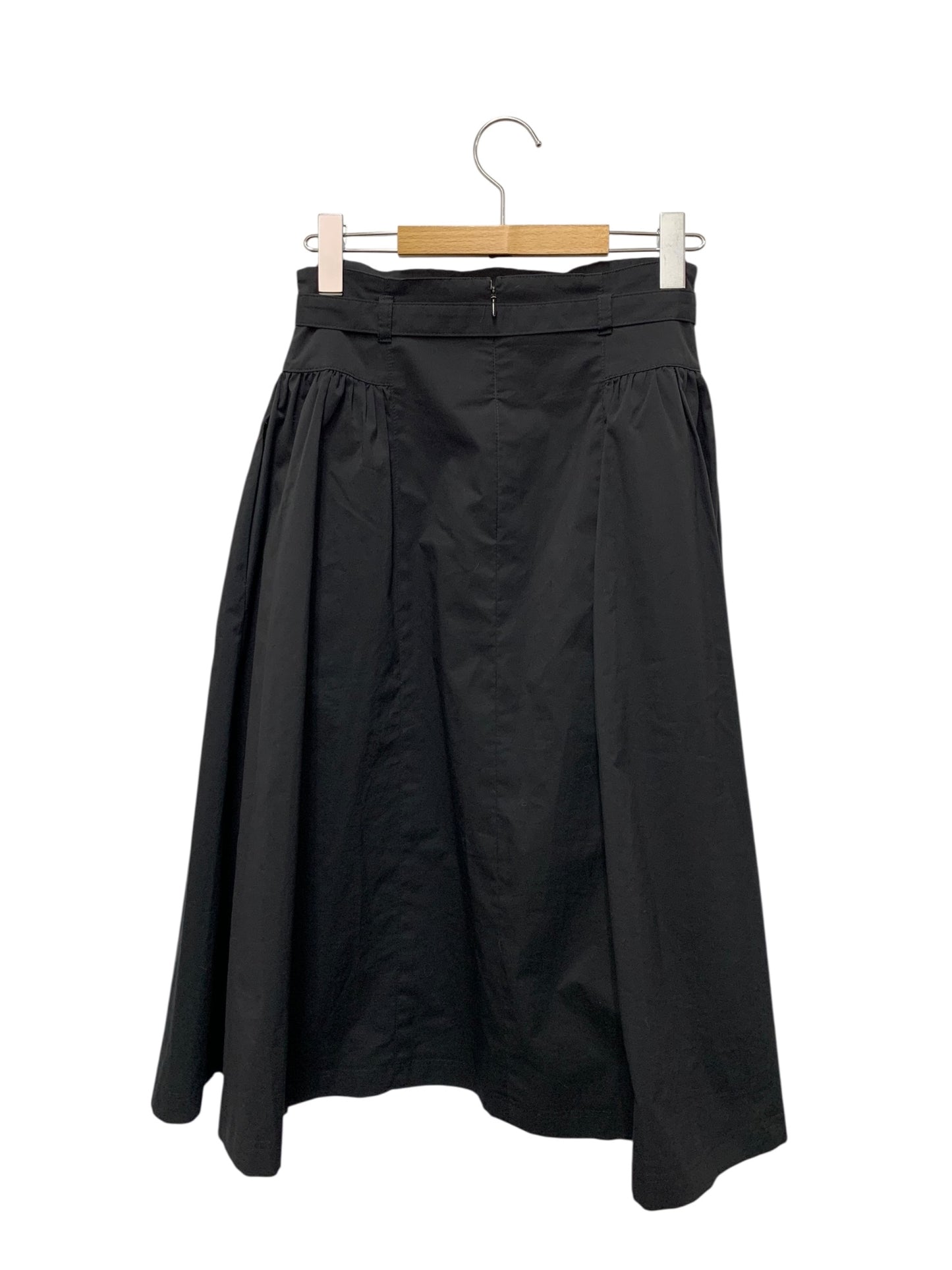 エムズグレイシー 917303 スカート 38 ブラック ハイウエスト タック リボン ITTKK5MH7JBY