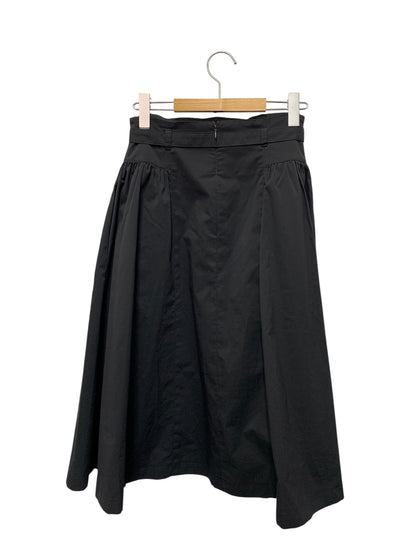 エムズグレイシー 917303 スカート 38 ブラック ハイウエスト タック リボン ITTKK5MH7JBY