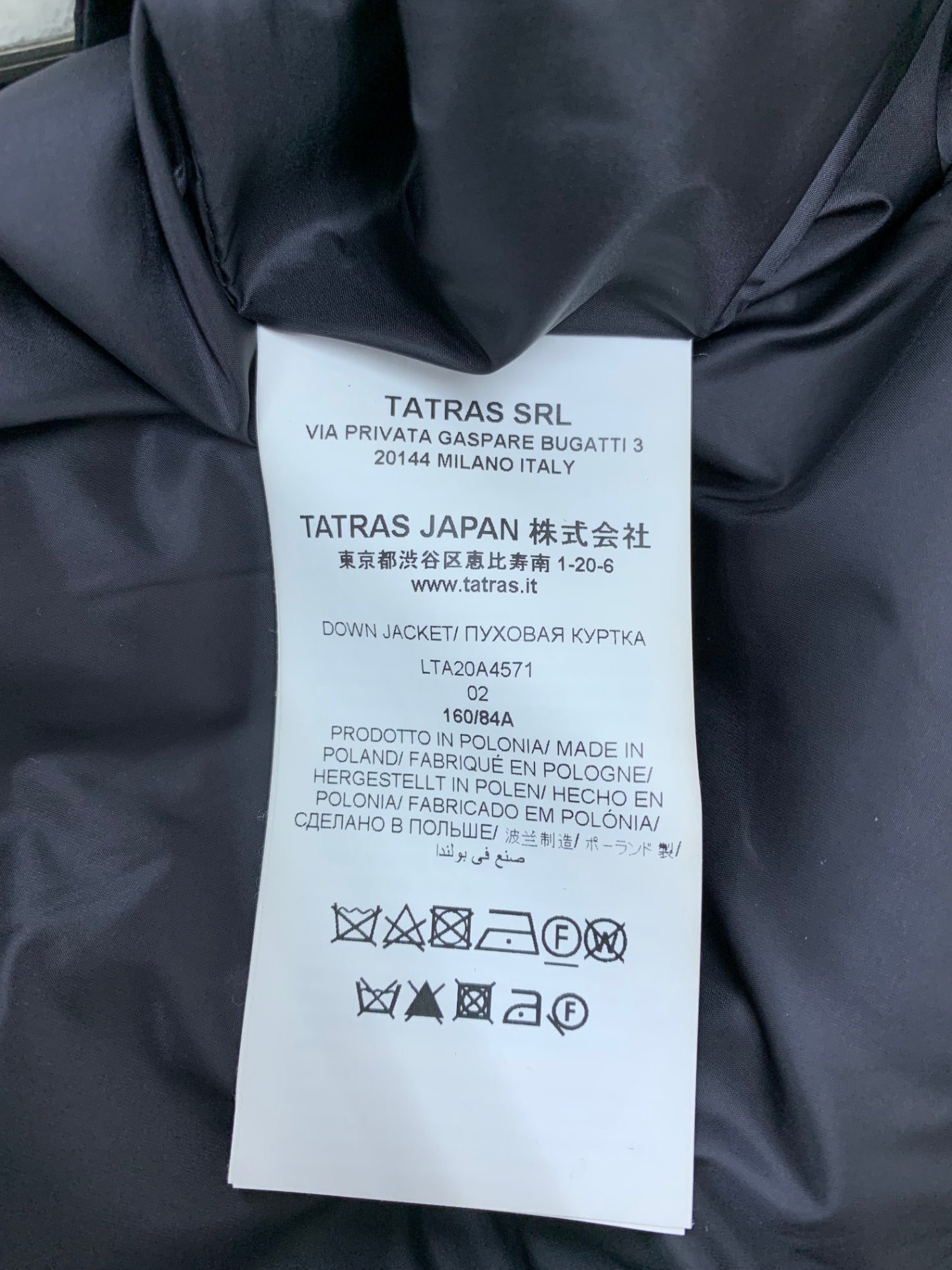 タトラス LTA20A4571 ダウンコート 02 ブラック ファー付 ITS4M1KVX56E