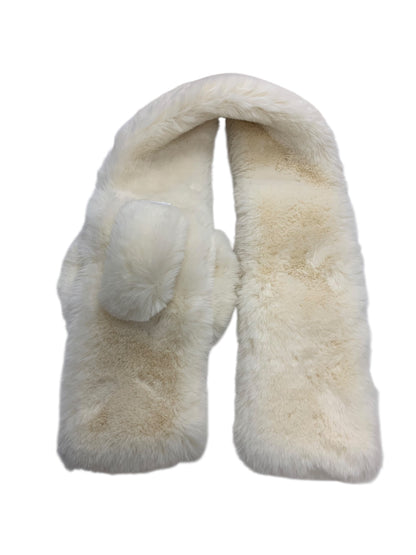 エムズグレイシー 096504 マフラー ホワイト フェイクファー リボン IT3LCAW09W06