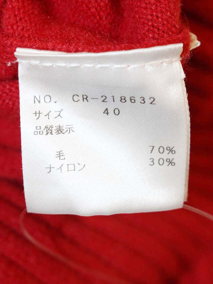 エムズグレイシー 大きめ襟ニット 218632  セーター 40 レッド ITRCWVIEPSD8