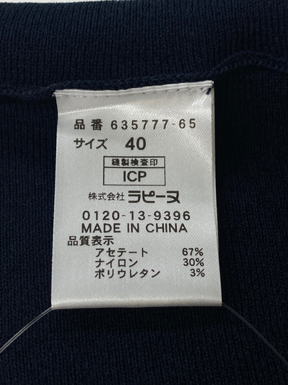 ミスジェイ 635777-65 ワンピース 40 ネイビー バイカラー ニット ITC4J5DZC7EI