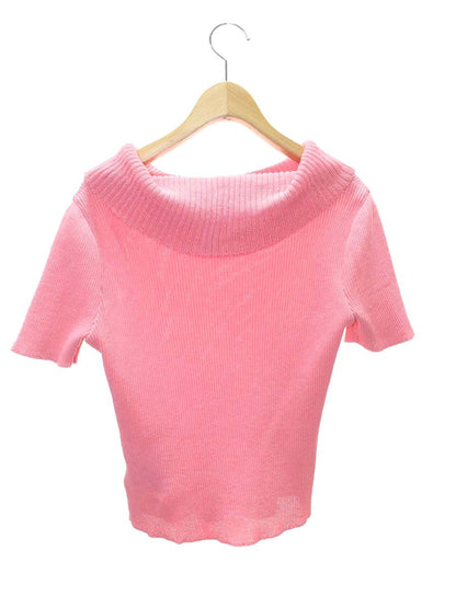 エムズグレイシー オフショルダーニット 418324 38 ピンク 和紙 ITD21I4N0ERY