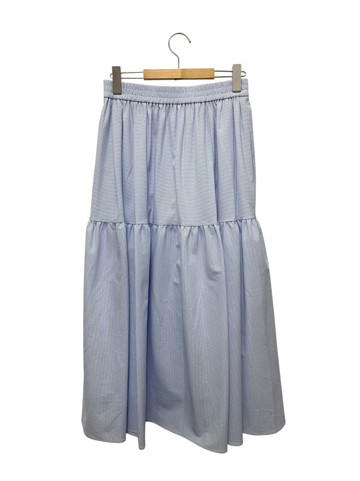 ルネ 6524080 スカート 38 ライトブルー ストライプ シアサッカー IT6UC76C2PXS 【SALE】