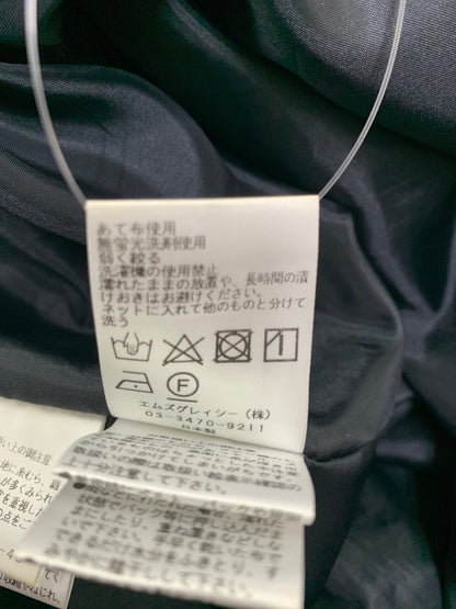 エムズグレイシー シルク混チェックワンピース 411340 ワンピース 38 ブラック ウエストリボン ITU5K7L79PFY