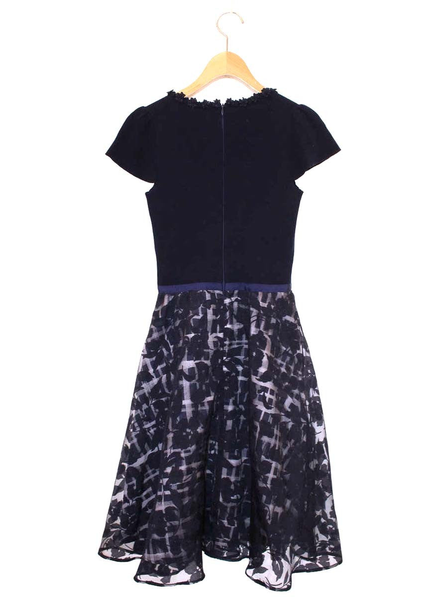 トッカ CKRTOLS0051 ワンピース XS ネイビー フラワーモチーフ ITGTVGQ62SHO